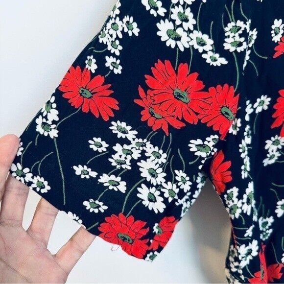 Madewell Hillside Daisies Tie Front Top Women’s Size 2X - Picture 3 of 6